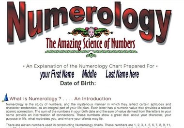 prepare a personalized Numerology chart just for you, like the song says 'the stars might lie, but the numbers never do" big1