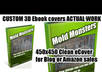 design a kindle cover or 3D book cover for your ebook with your photo and text small1