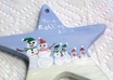 hand paint and personalize a snow family ceramic ornament for you