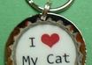 send you a handmade I love my cat keychain small1