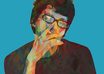 create a graphic portrait of your profile picture with a greeting message