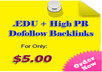 manually create 10x4 edu dofollow plus 40x4 high pr 4 to 7 dofollow angela profile backlinks and GURANTEE improvement for your site ranking