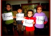 take pics of small childs holding ur message/birthday wish in cute funny stlye