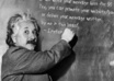 put your message on the blackboard as if it was writen by Einstein