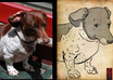 create a Japanese ink style drawing of your pet small1