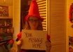 hold a sign with any message of your choice while wearing a gigantic red crayon costume small1
