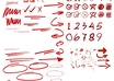give you 97 hand drawn graphics and doodles