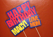 make you a custom weather resistant Happy Birthday yard sign complete with wooden sticks small1
