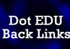 create 12 edu backlinks on authority sites and ping them