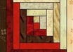 make a 12X12 log cabin quilt block of any color