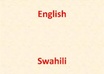 translate up to one page from Swahili to English or English to Swahili