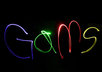 write or draw anything in light graffiti high quality photo using led flashlights