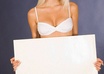 give you a bikini model holding a customizable poster