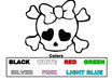 make you x2 Skull and Crossbones with Bow Decals