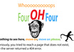 create a simple HTML landing or message page, or error page