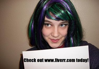 hold a sign saying WHATEVER you want in a wig big1