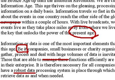 proof-read, spell check, grammar check your article big1