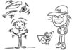 draw a line art caricature of you doing your favorite activity
