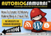give you an Auto Pilot Machine full licensed version of auto blog Marketing Samurai with affilate links