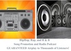 promote and play your HipHop, Rap, or R n B song, mixtape, or album to Thousands Of Listeners on our Popular Internet Radio Podcast