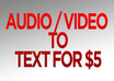transcribe two minutes of video into text for captioning or hard of hearing