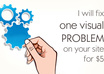 fix one javascript or visual problem on your site