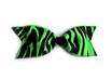 send you black and green zebra hairbow