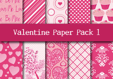send you 10 digital Valentine Scrapbooking pages big1