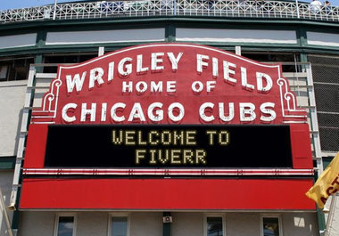 advertise any message on this Wrigley Fields Display big1