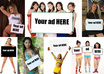 write anything you want on a sign with a SEXY girl of your choice