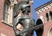 take a picture of you by Tommy the Trojan at USC and any other place on campus