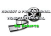 record a professional and HONEST video testimonial for your website, product, or service