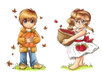 send you 26 cute anime illustrations for coloring and crafts small1