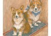 mail you 2 Welsh Corgi dog luggage tags