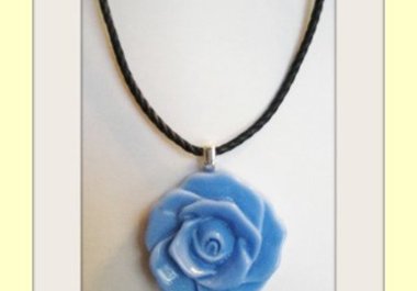 send you a resin flower necklace on black 100 percent cotton or hemp cord to US addresses only big1