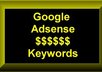 give You 600 High Paying Google Adsense Keywords