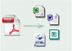 convert pdf files into word, excel, html, and txt files