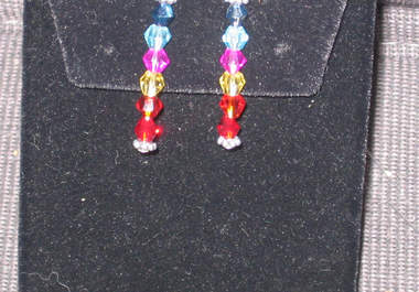 design a unique Chakra rainbow crystal earrings big1