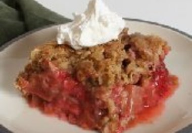 give you my Prize Winning Rhubarb Crunch Recipe big1