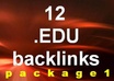 create 12 EDU profile backlinks on PR9 and PR8 domains and ping them package1 small1