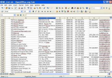 send you 5000 North Dakota businesses with contact details big1