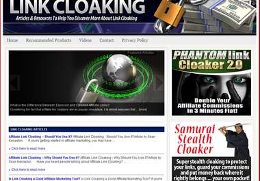 give you a PROFITABLE ready made blog about Link Cloaking big1