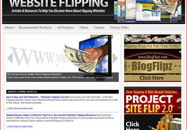 give you a PROFITABLE ready made blog about Website Flipping big1