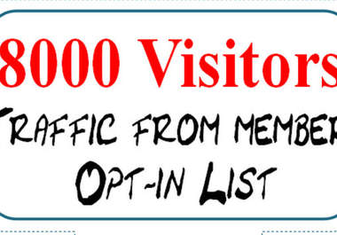 send 8000 visitors to your website or URL big1