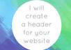 create a header for your website