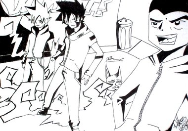 draw an anime scene of your original characters big1
