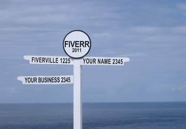 personalise a sign post by the sea big1