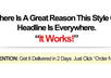 create a sales page headline graphic using your text