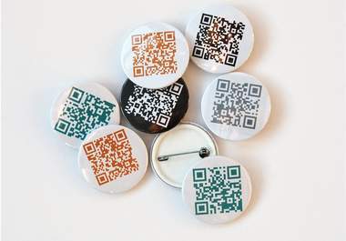 generate a QR code from your website url and make six 38mm buttons which you can use to promote your business or company, shipping applies big1