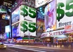 create a very realistic HD photo of your logo advertised 3 times in times square new york